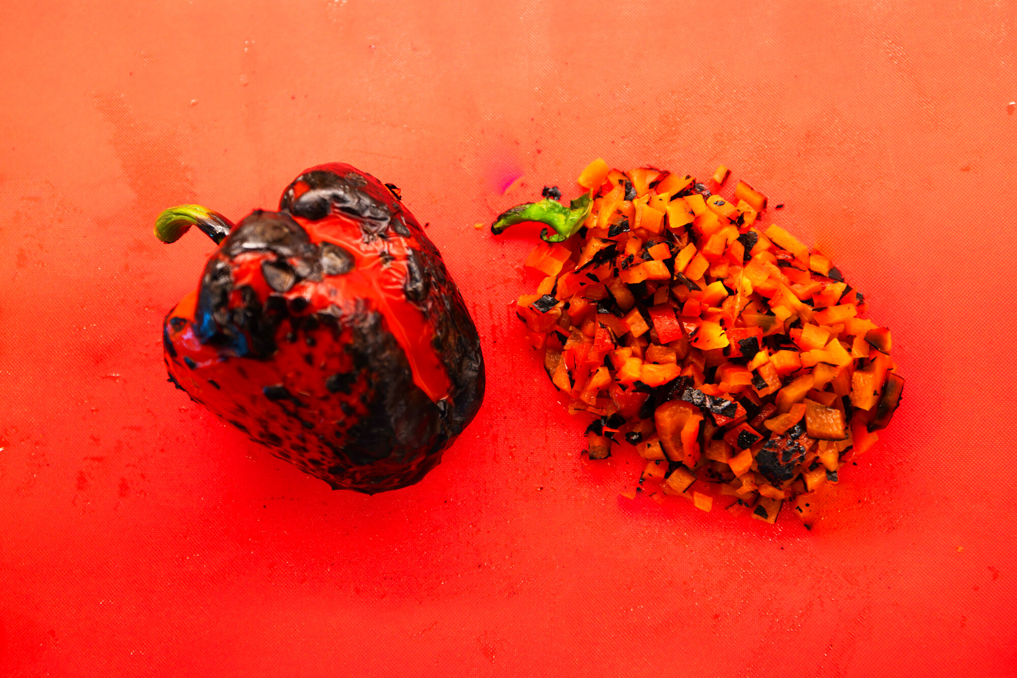 Fire-roasted pepper, diced