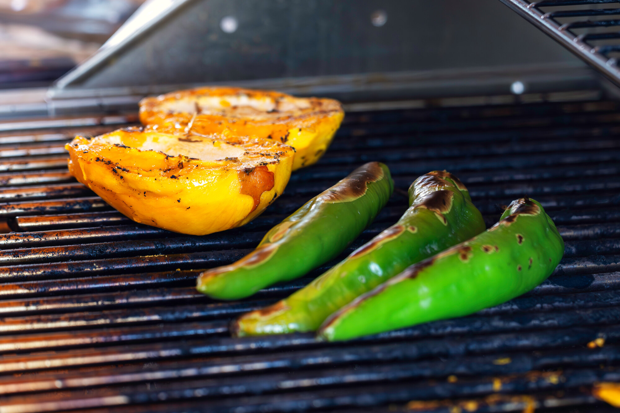 Peppers on the grill
