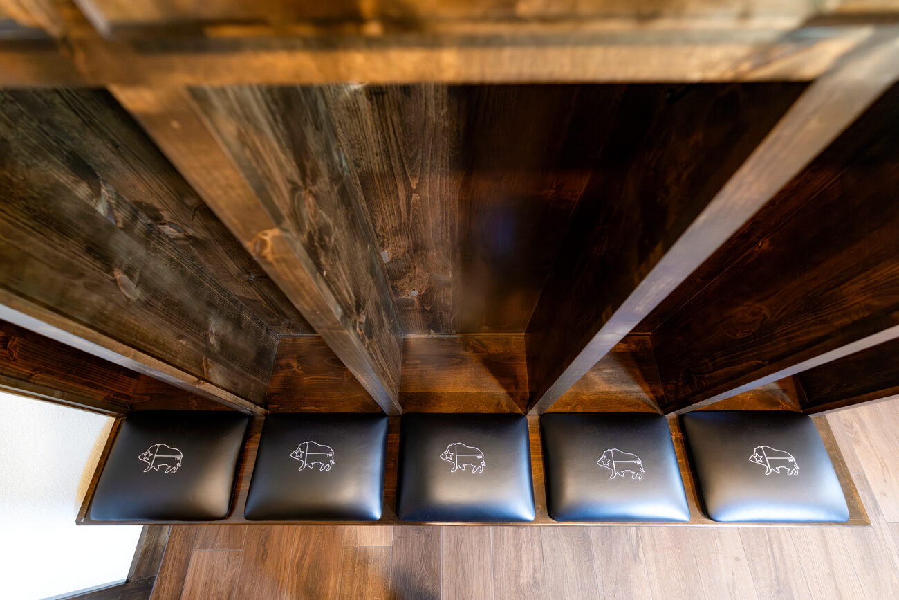 Vaulted timber ceiling detail
